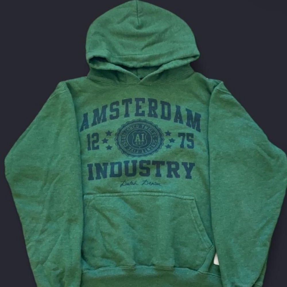 medium green amsterdam hoodie, barely used